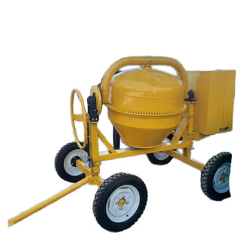 2025 Construction Machinery Reversible Drum Mixing Machine Portable Cement Mixer with 4 Wheels 350l Mobile Concrete Mixer