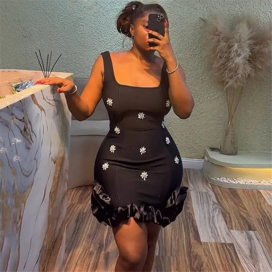 Sexy Women Long Dress Ruched Sleeveless Slim Solid Summer Party Back Split Dress Clubwear Female Vestido Outfits