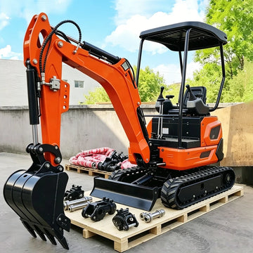 Factory Direct 1.0/0.8Ton Mini Excavator DiggersConstruction Equipment For GardenKoparka HydrauliqueSuitable Family Taller