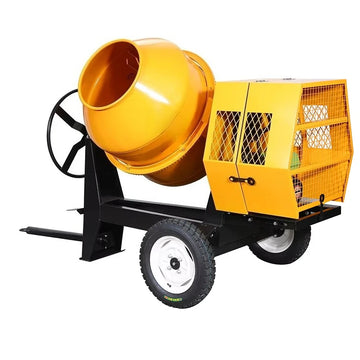 300/400/500L Cement Mixer Movable Self Loading Diesel Powered Concrete Mixer for Construction