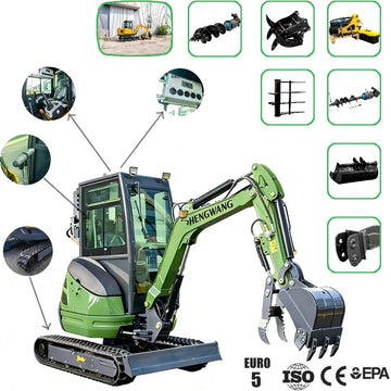 Mini Excavator 2.5 Ton EPA/CE Euro Crawler Excavator Diesel Agricultural Tractor For Home Garden Sale Customized