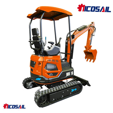 New 1.8-ton mini excavator with operating weight and tracked earthmoving machinery for sale equipped with sunshade