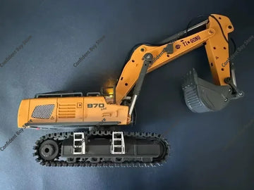 Mini Excavator 1/50 970 Electric Excavator Simulation Model With Lighting System Desktop Remote Control Excavator Model Toy