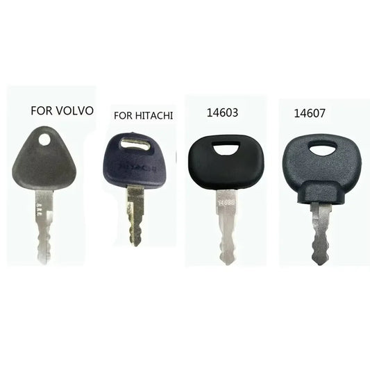 7 KEY PLANT EXCAVATOR EQUIPMENT KEY SET FOR JCB CAT VOLVO 14603 14607 Hitachi