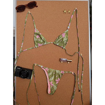 Micro Bikinis Push Up Swimsuit For Women Sexy Swimwear Brazilian Bikini Set Floral Print Biquini Swimsuit Summer Beachwear