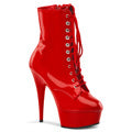 Leather close toe ankle boots – red patent lace-up platform stiletto ankle boots for women high heel fashion boots