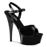 CAPTIVA-609 6" Heel Size: 5-13 6" (15.2cm) Heel (4.4cm) Platform Slide with Rhinestone on Back of Heel
