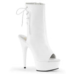 DELI-1018 PU Leather Ankle Boots Black Red White